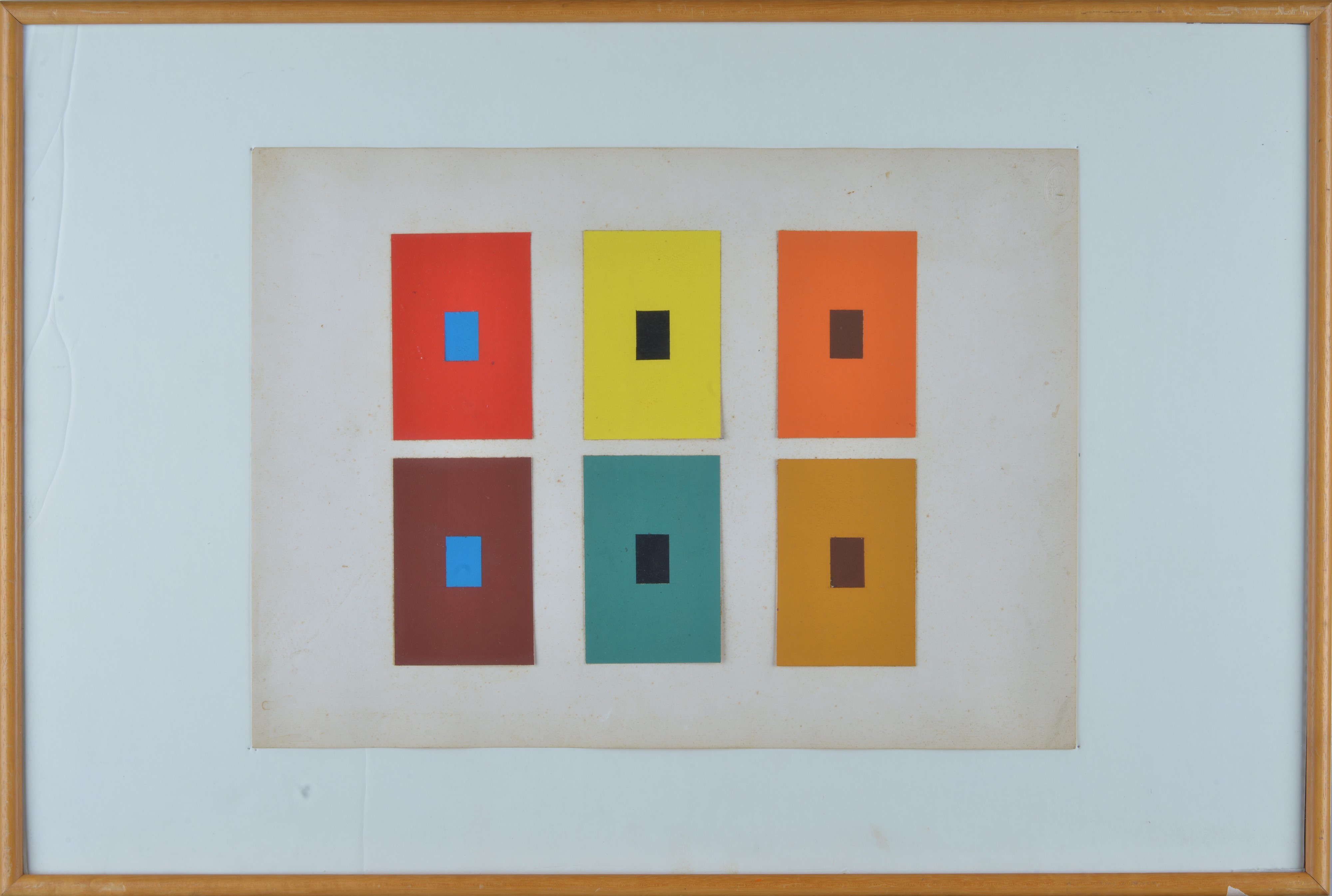 Getulio Alviani - Senza titolo (Collage e acrilico su carta, 1972)