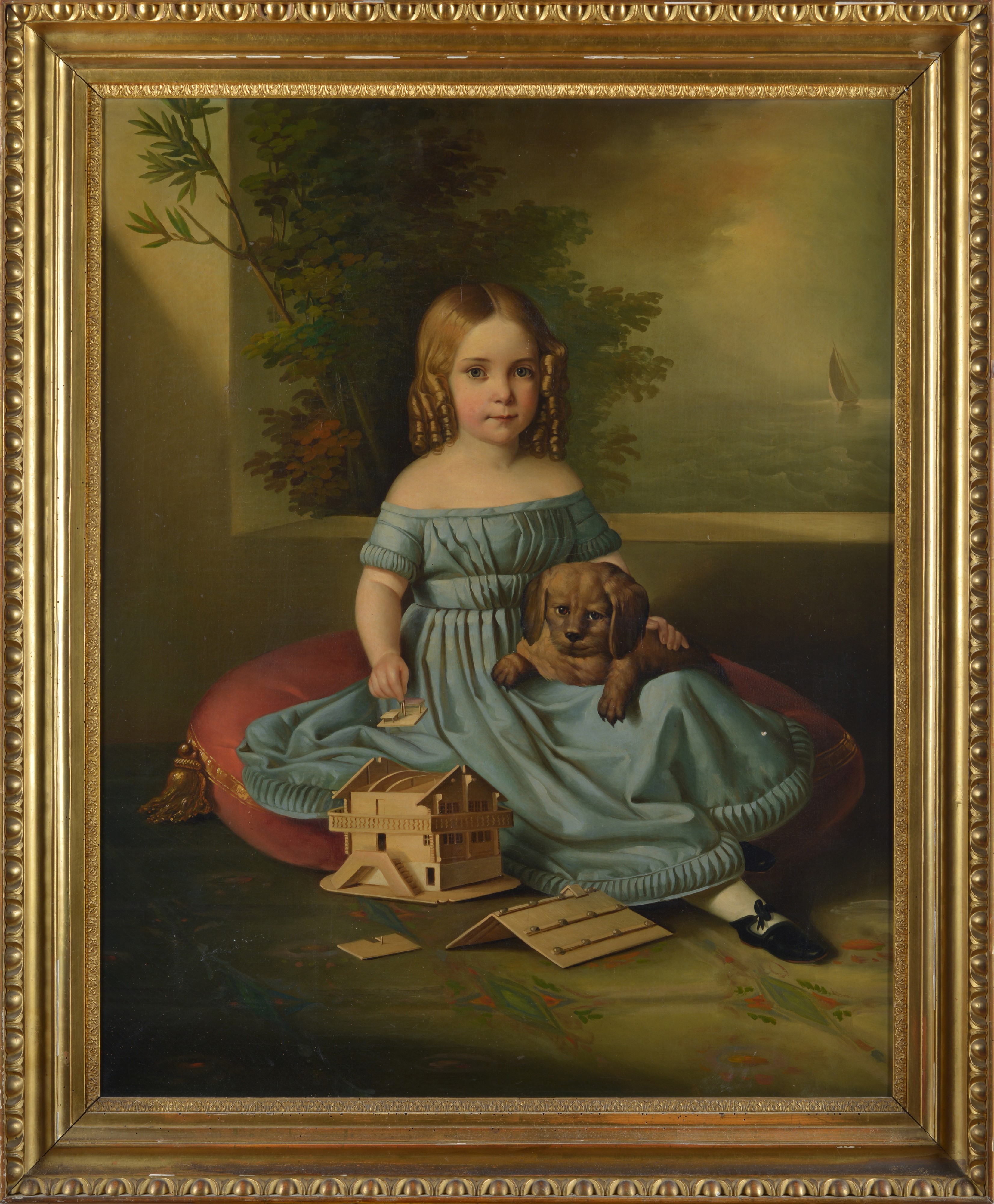 Ritratto di bambina con cane