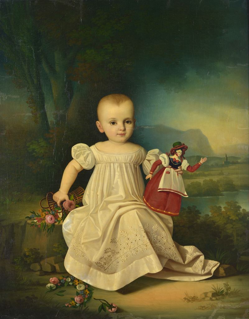 Ritratto di bambina con bambola