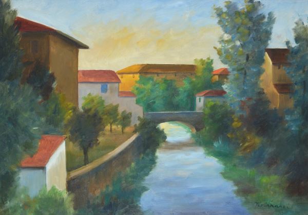 Nino Tirinnanzi - Paesaggio con ponte