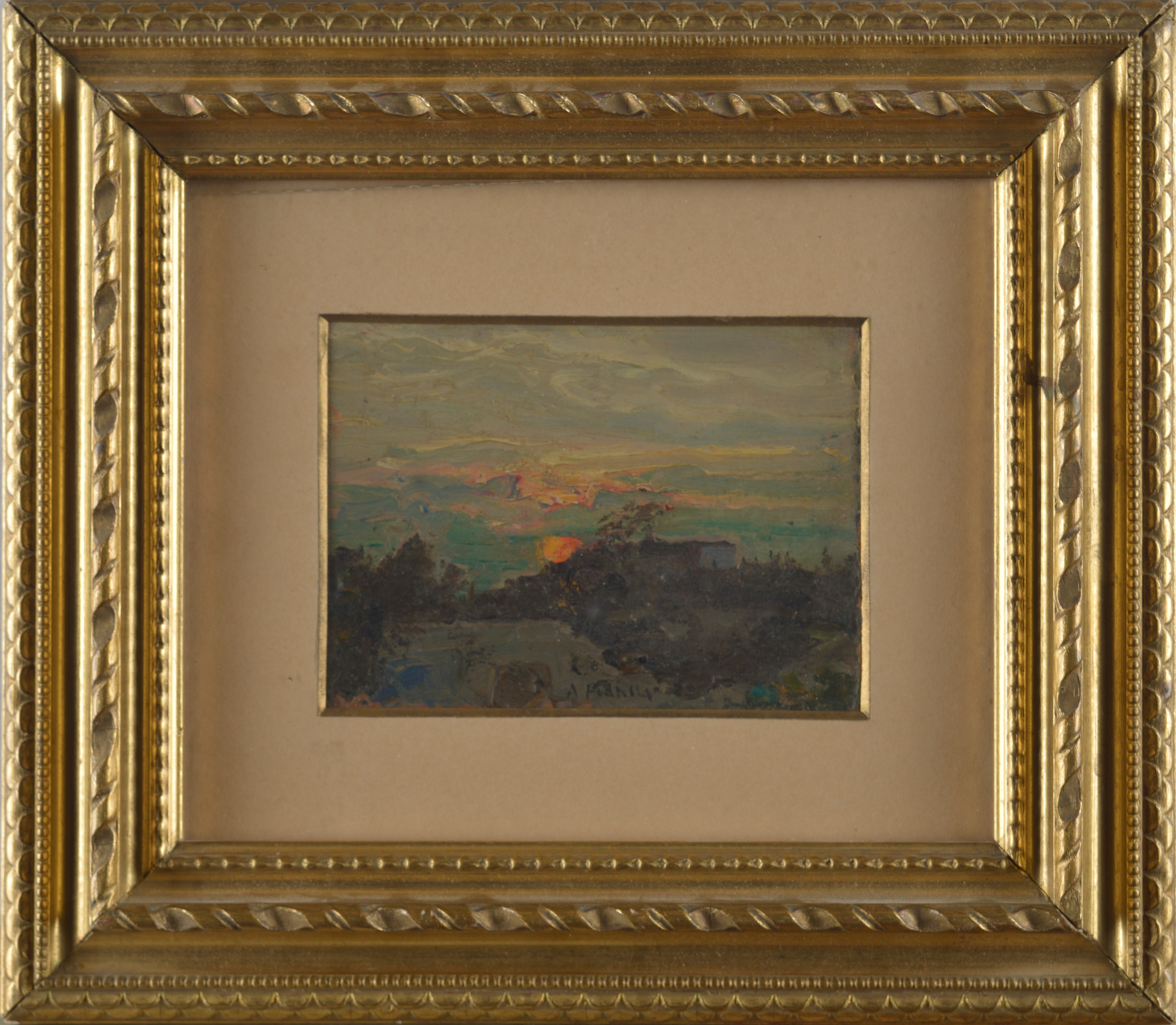 Attilio Pratella - Paesaggio al tramonto