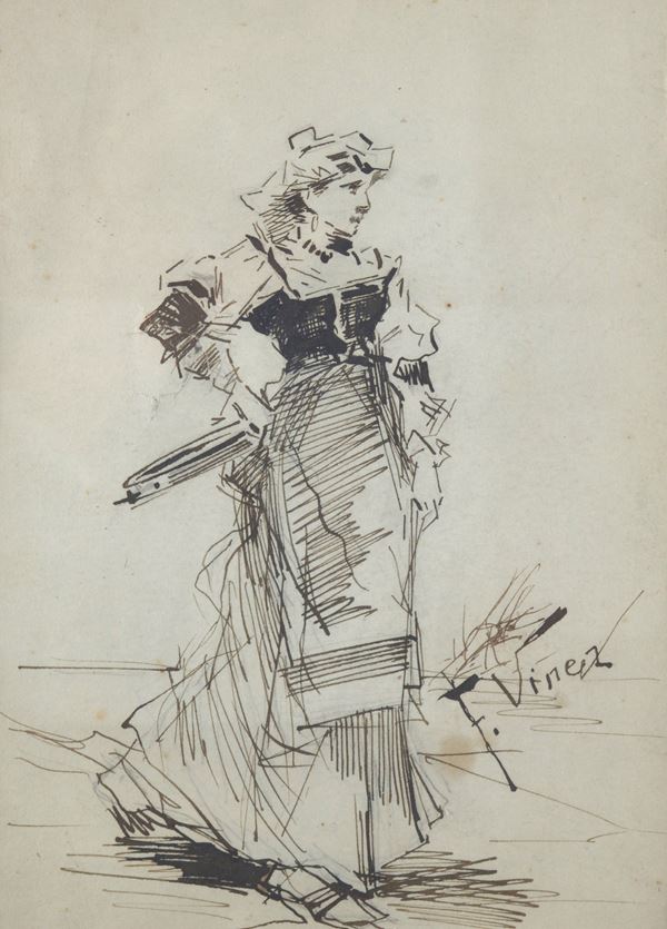 Francesco Vinea - Ritratto di signora
