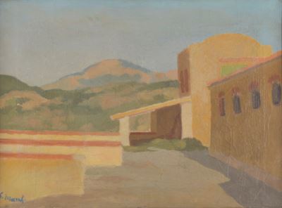 Paesaggio, olio su tela