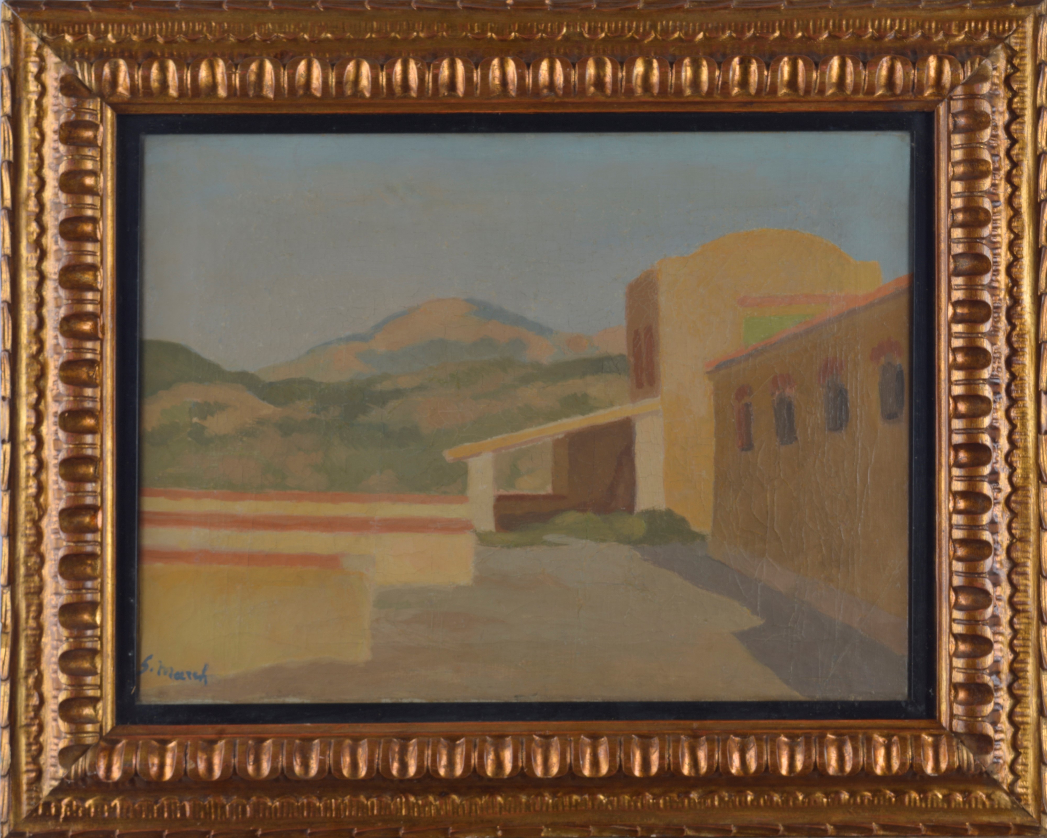 Giovanni March - Paesaggio, olio su tela