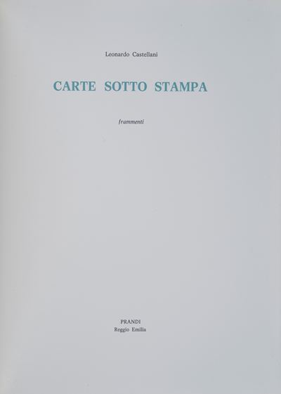 Carte sotto stampa
