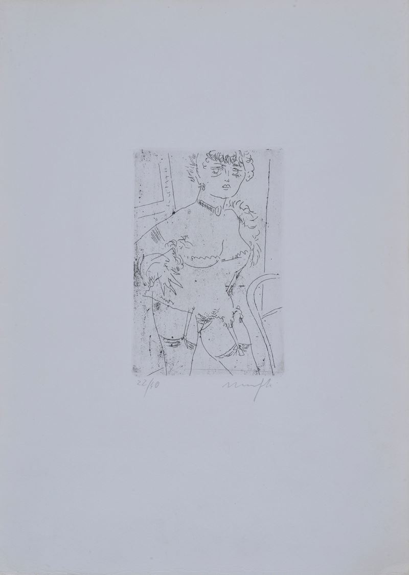 Alberto Manfredi - Nudo (acquaforte)