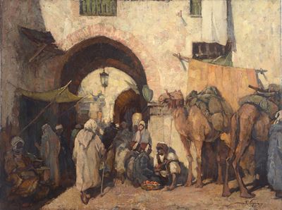 Strada del quartiere arabo al Cairo