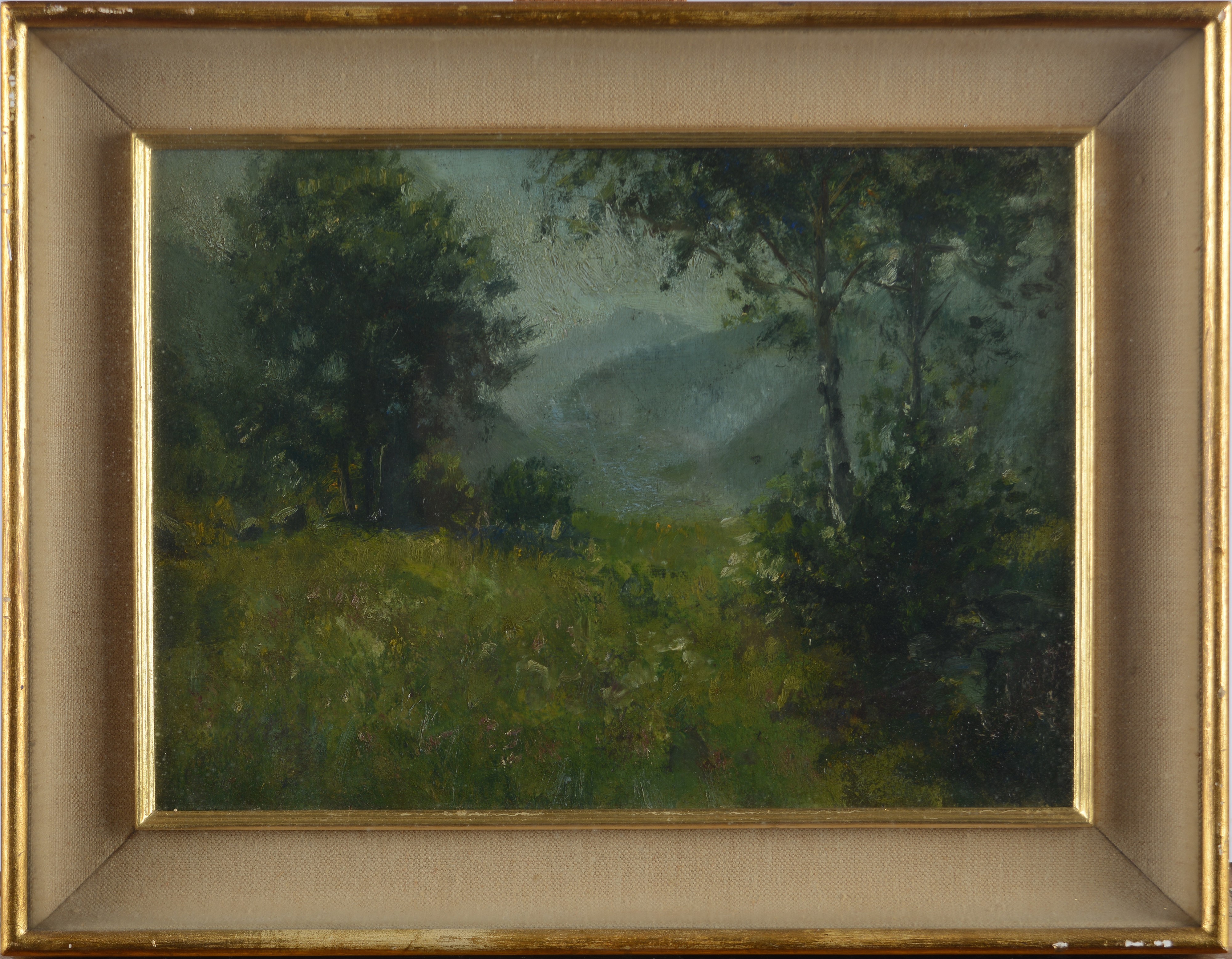 Anonimo, XX Sec. - Anonimo del XX secolo, Paesaggio con alberi a Magreglio