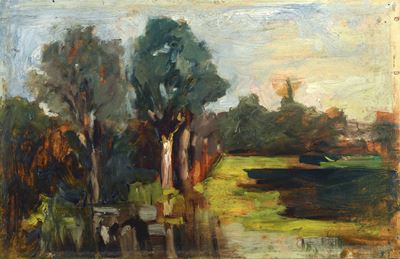 Paesaggio con alberi