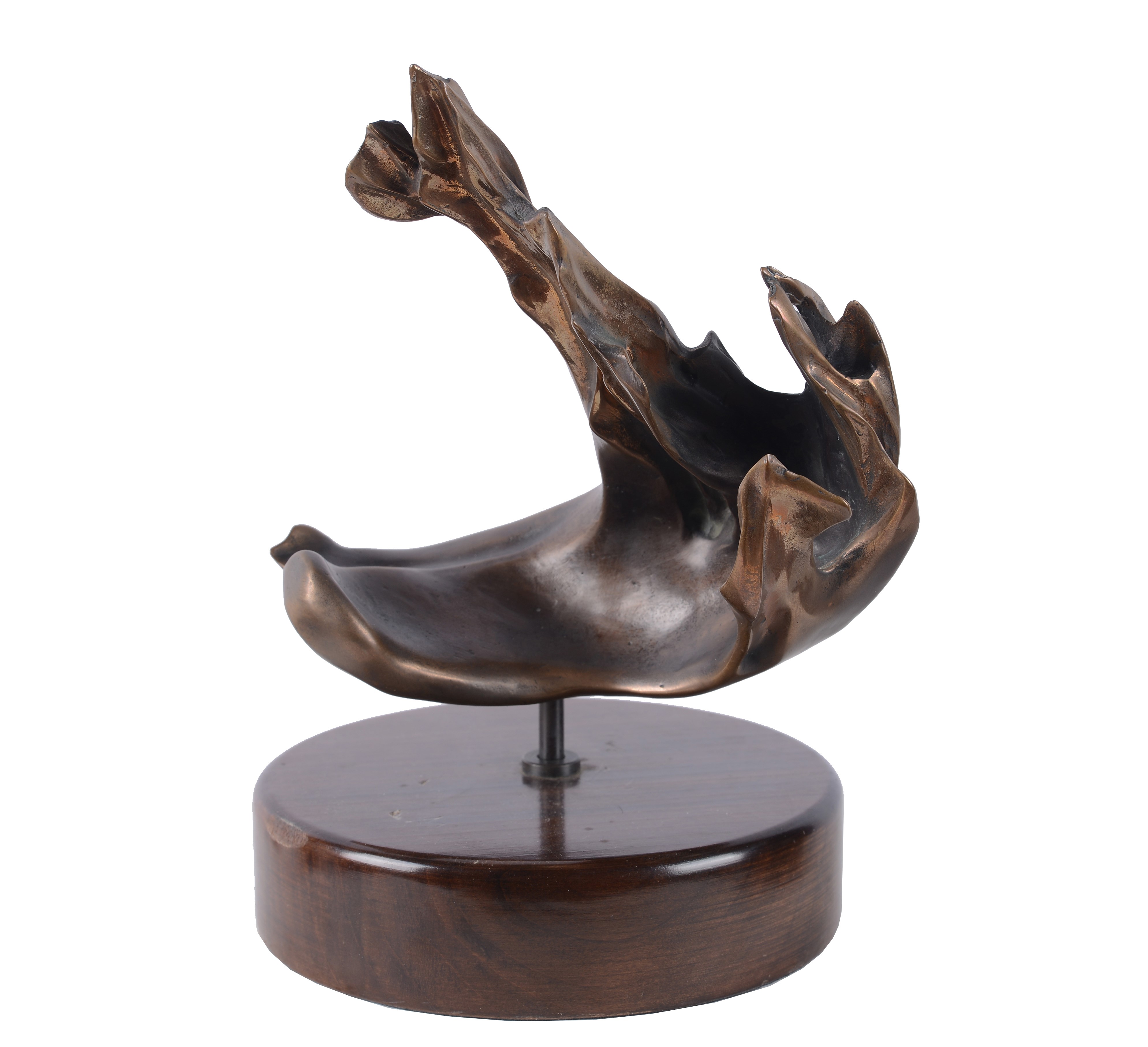 Francesco Somaini - Scultura in bronzo (senza titolo) con base in legno, firmata e numerata
