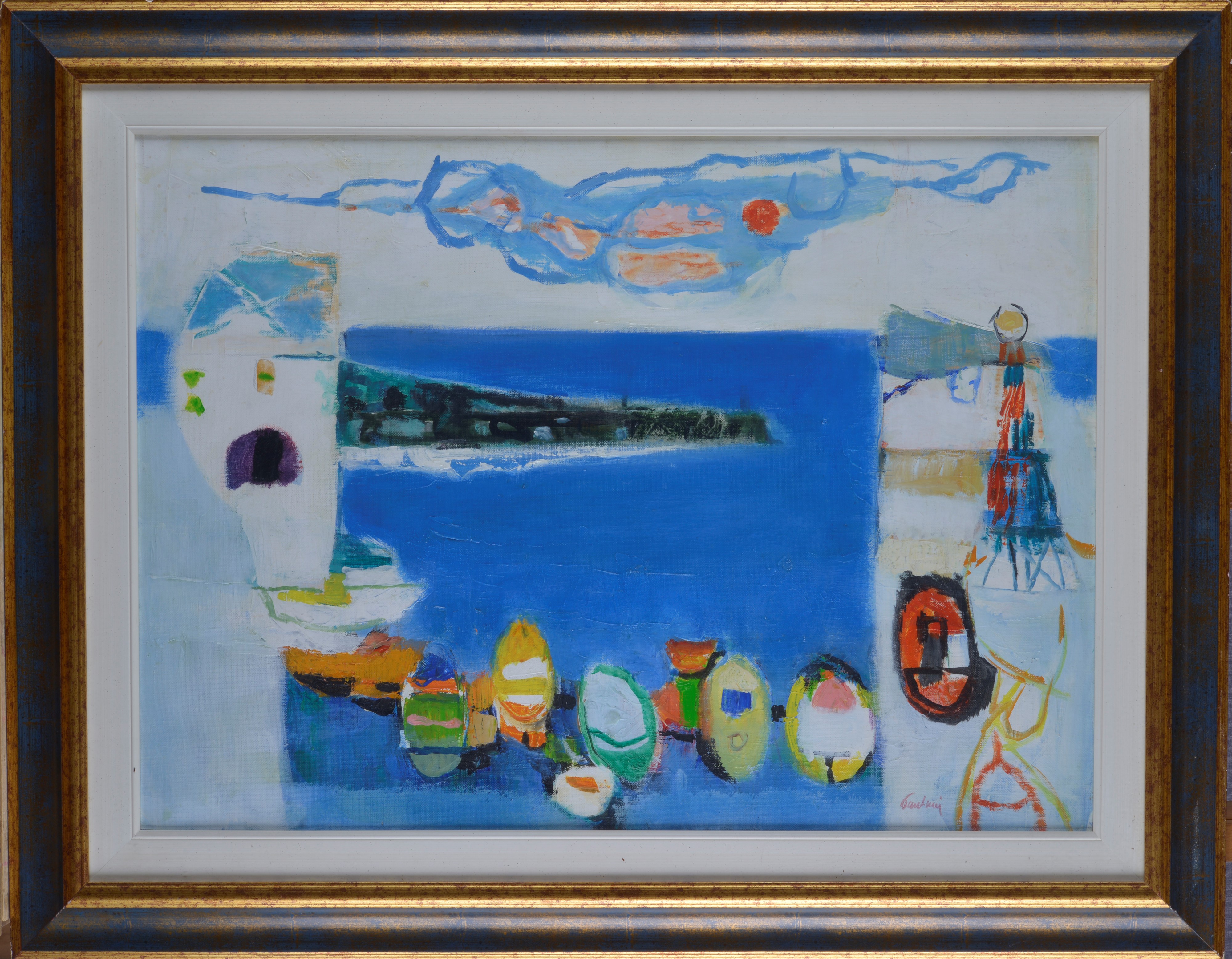 Enrico Paulucci - Veduta, olio su tela (1970 ca.)