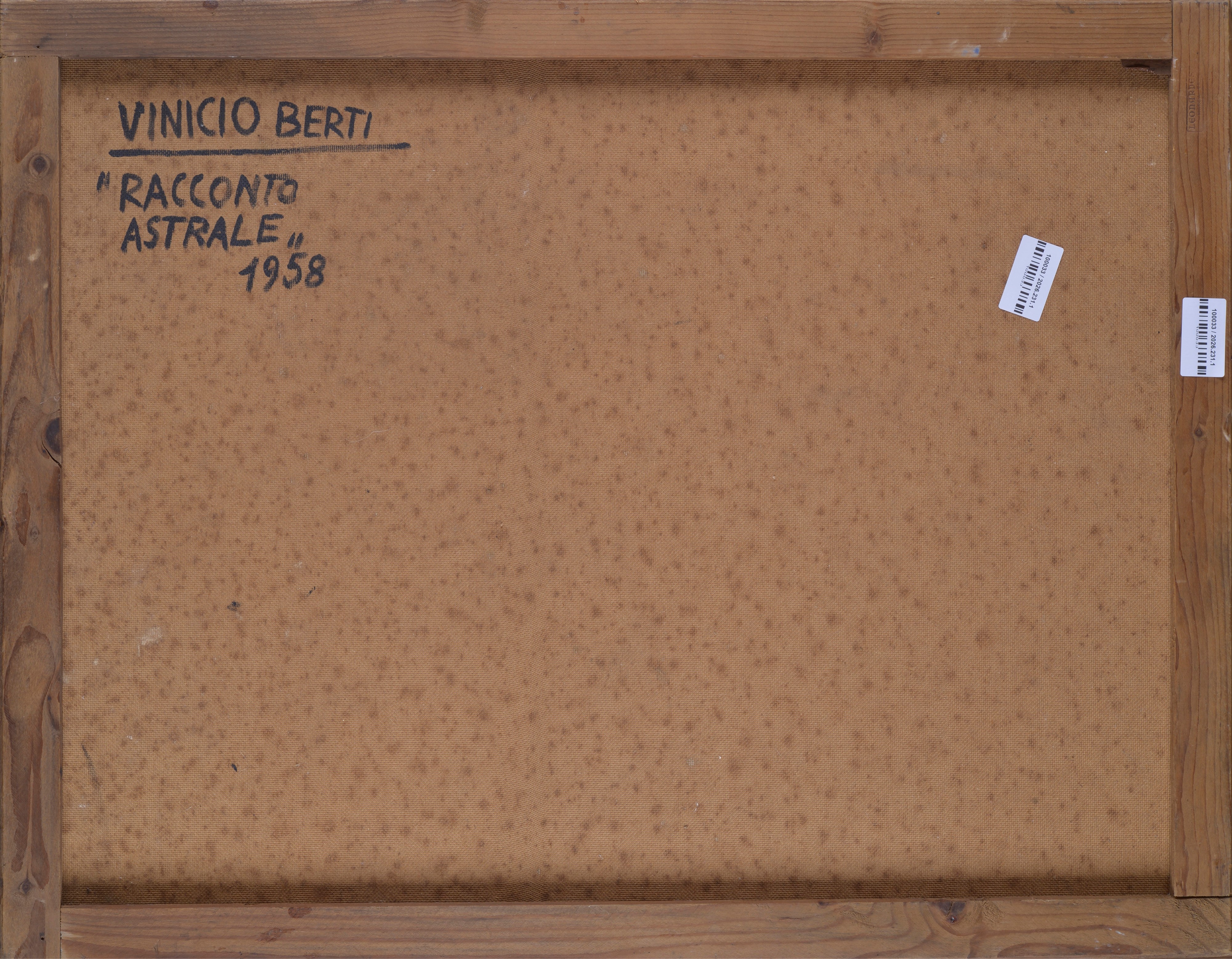 Vinicio Berti - Racconto astrale, olio su cartone (1958)