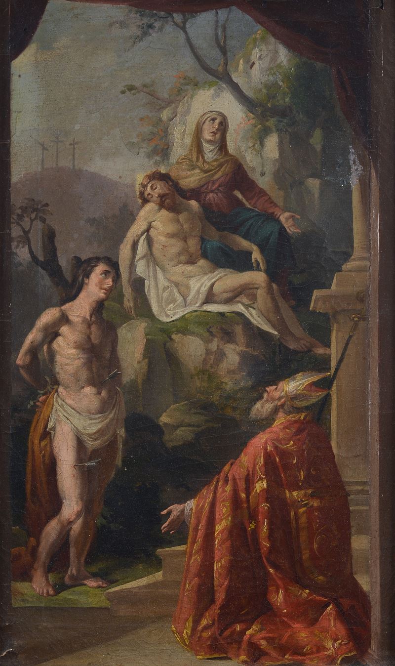 Pietà con San Sebastiano e Santo Vescovo