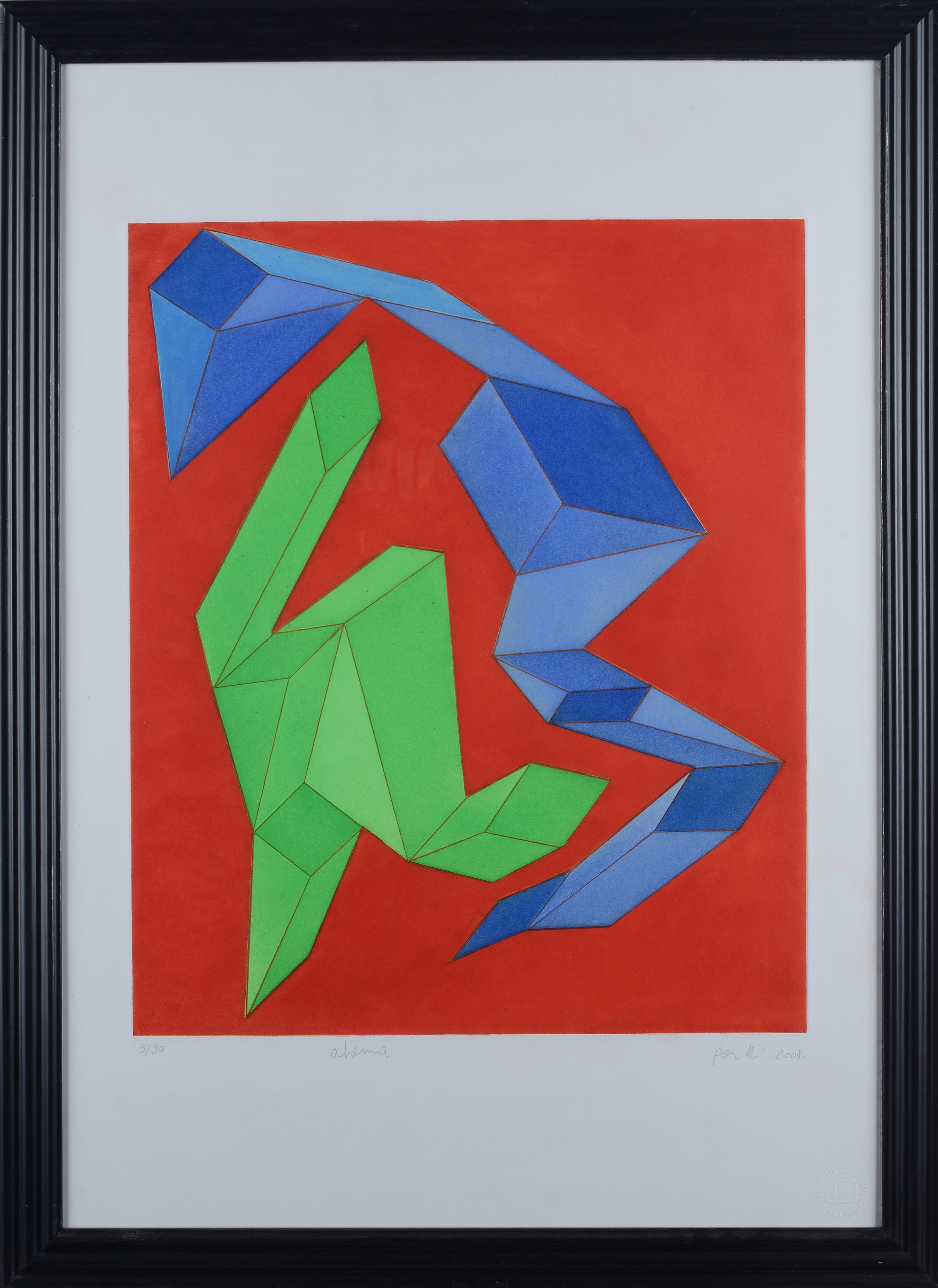 Achille Perilli - Senza titolo, litografia (2008)