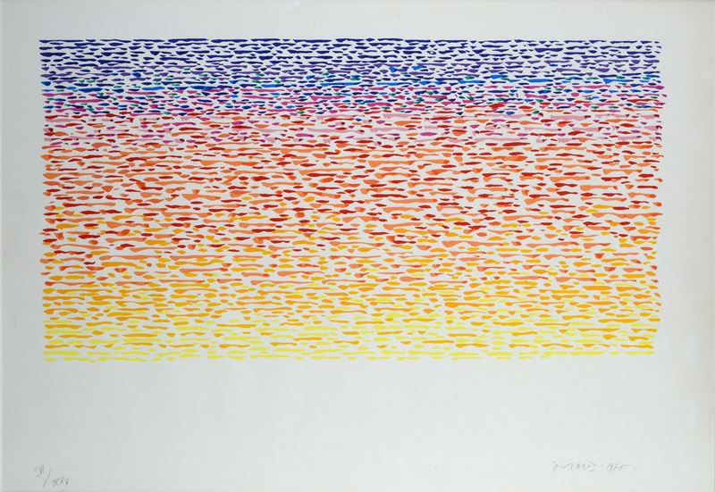 Piero Dorazio - Senza titolo (serigrafia, 1975)