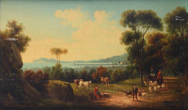 Andreas Markò - Paesaggio con figure e armenti