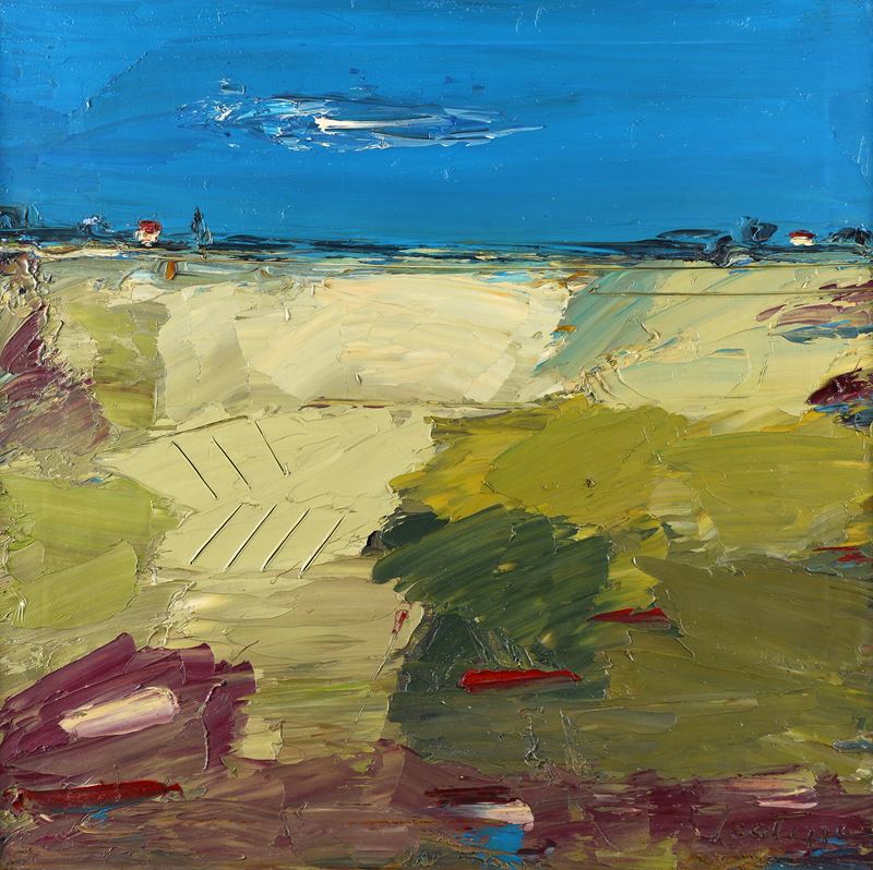 Sergio Scatizzi - Paesaggio d’estate, olio su tela