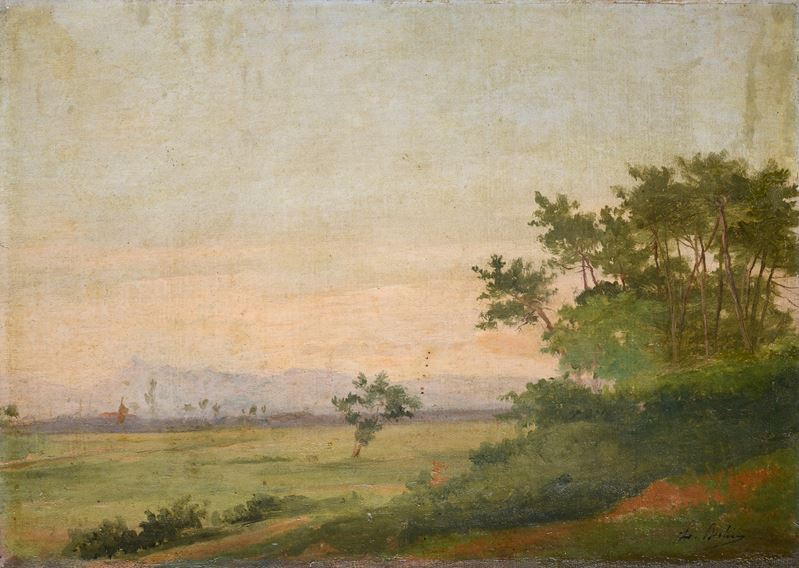 Luigi Bechi - Paesaggio di campagna