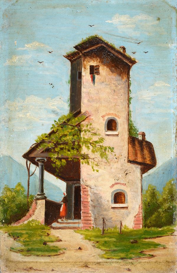Anonimo, XIX - XX sec. - Casa torre