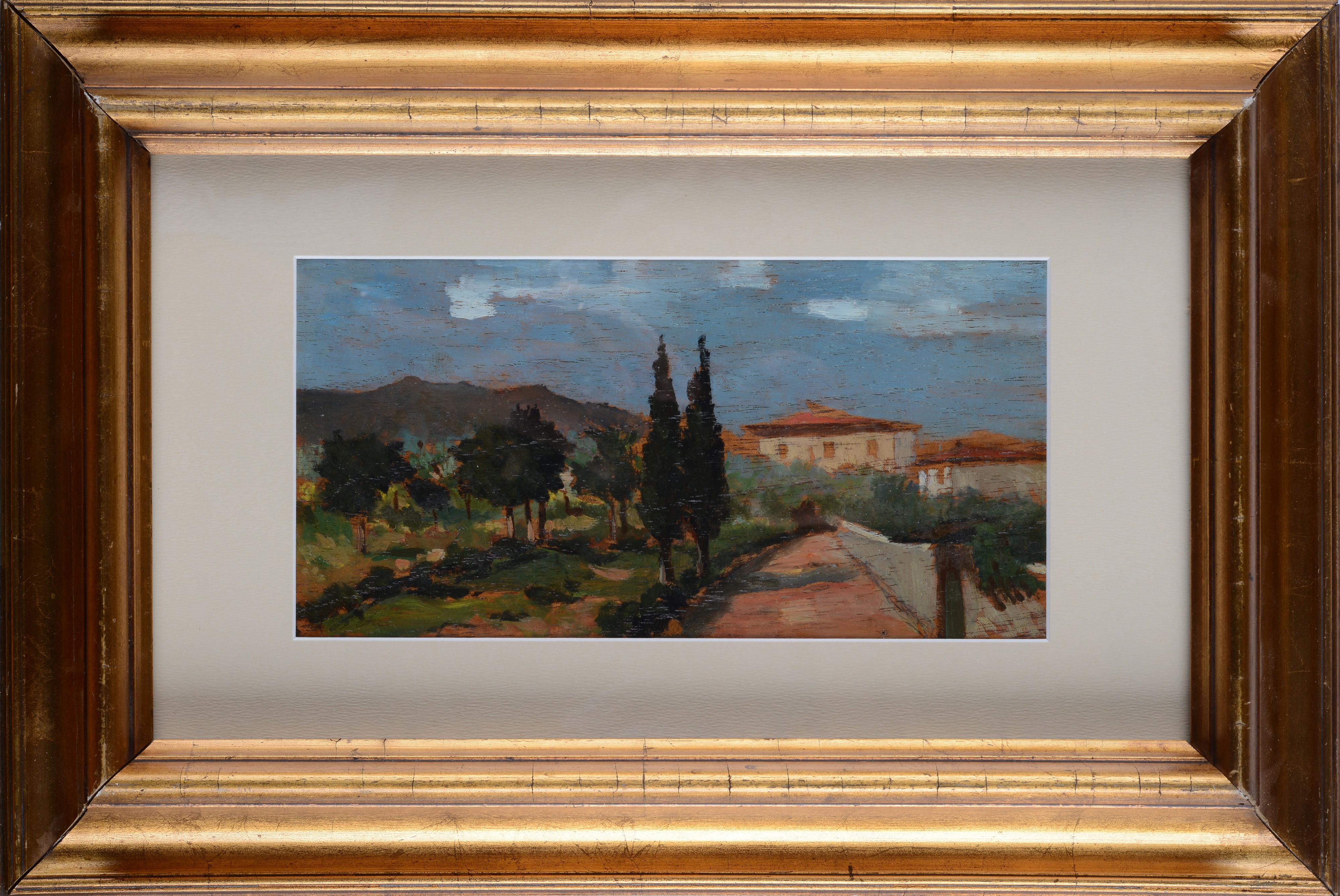 Luigi Bechi - Paesaggio con casolare
