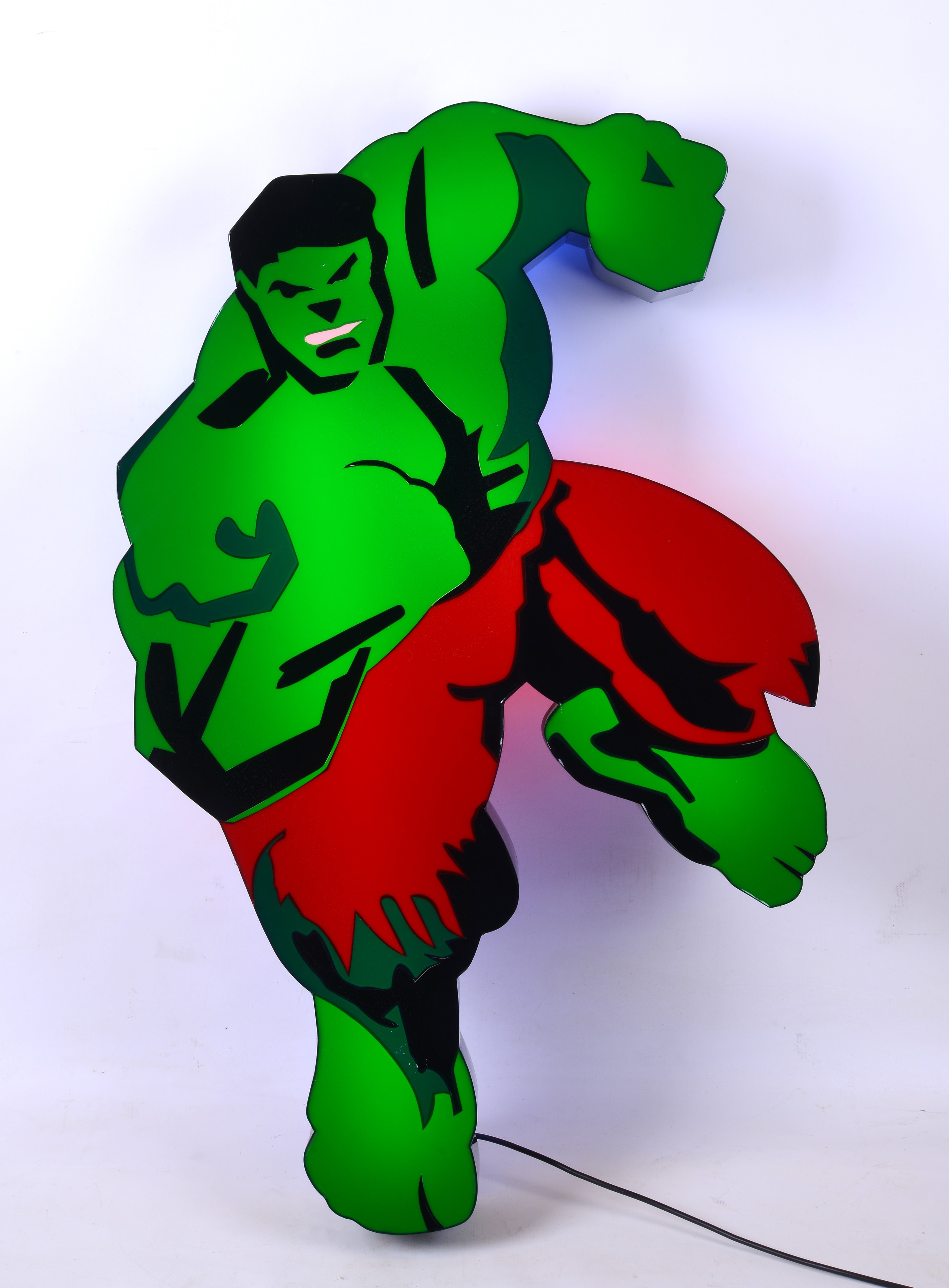 Marco Lodola - Hulk (plexiglass e neon), 2018