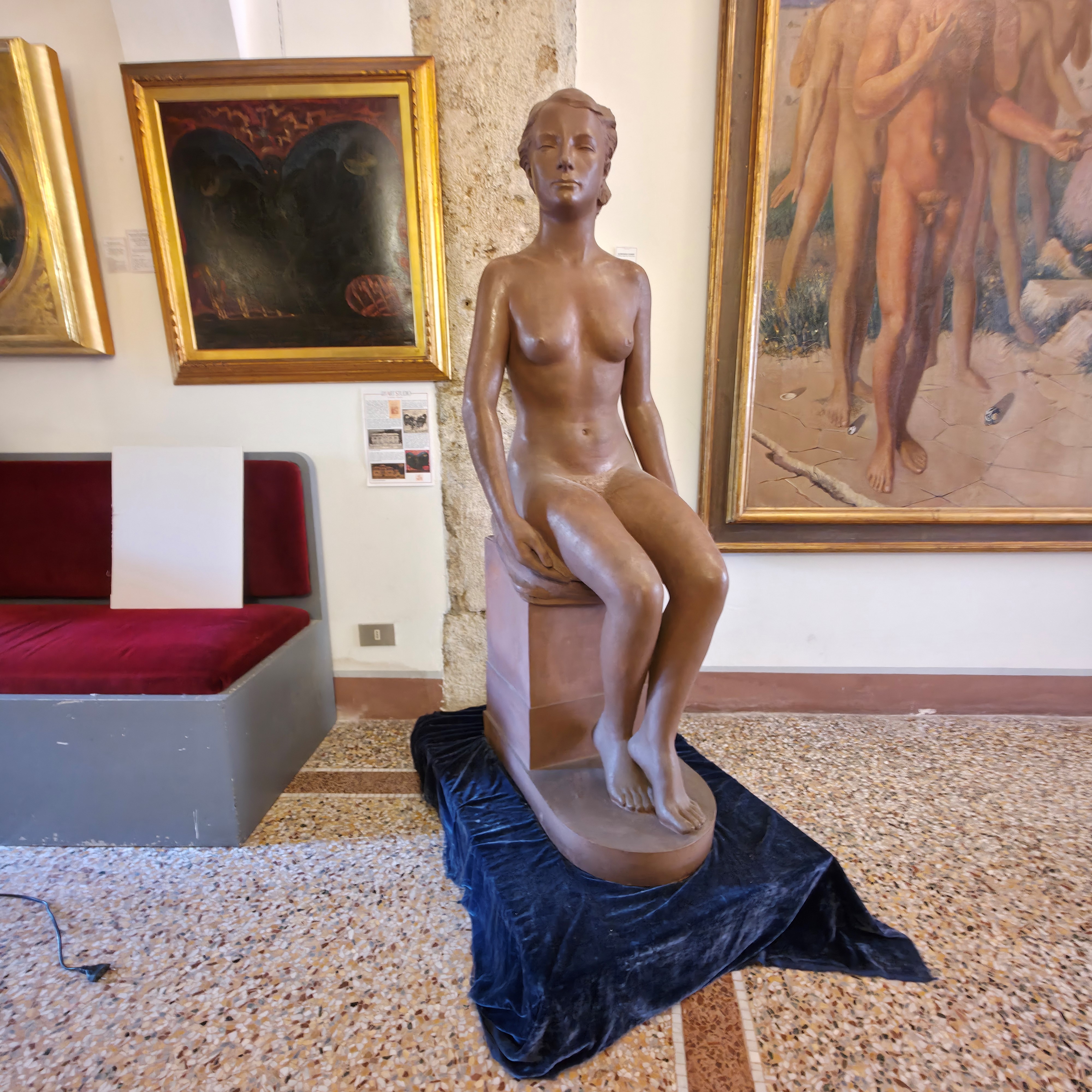 Alimondo Ciampi - Nudo femminile, scultura in terracotta (1921)