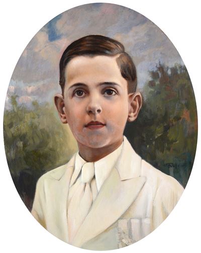 Ritratto di bambino, olio su tavola