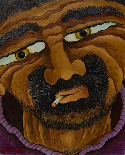 Personaggio, olio su tela