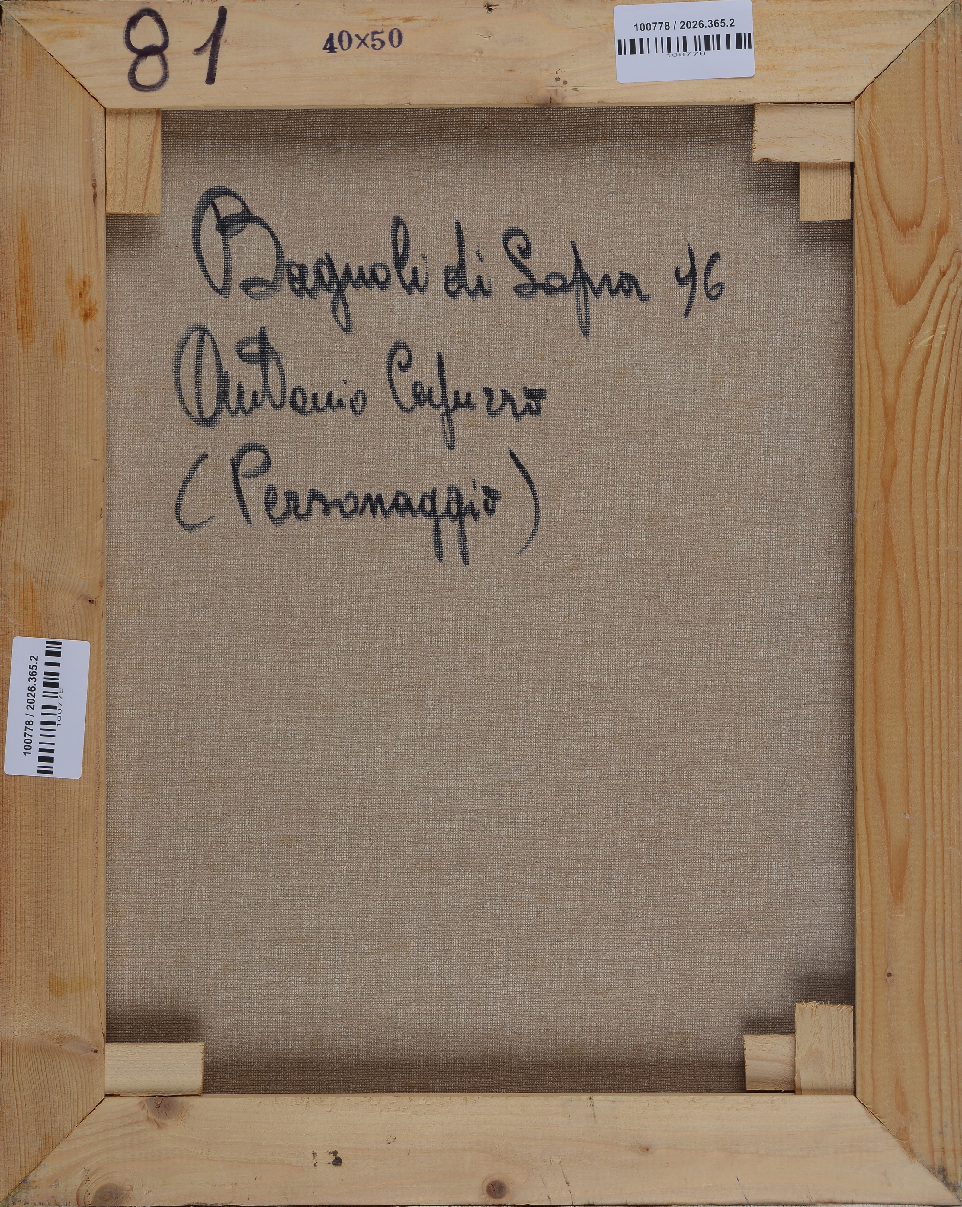 Antonio Capuzzo - Personaggio, olio su tela