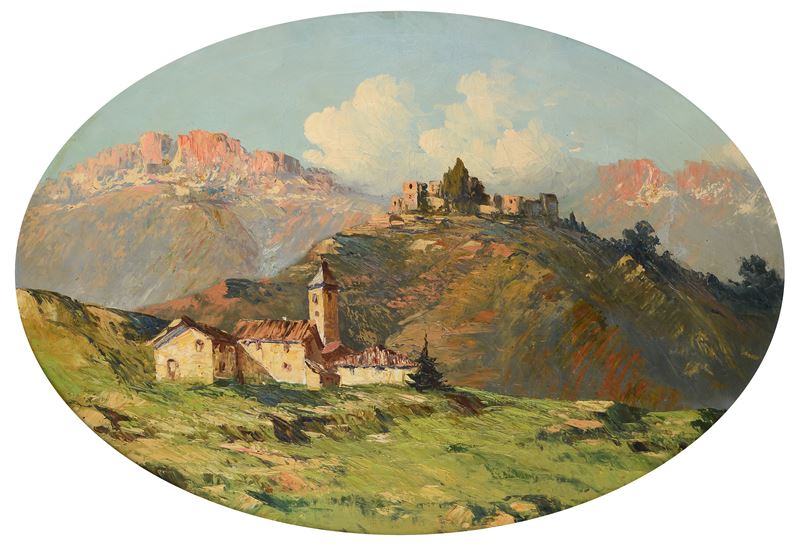 Ambito di Giovanni Segantini - Paesaggio Montano