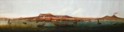 Veduta di Napoli, olio su tela