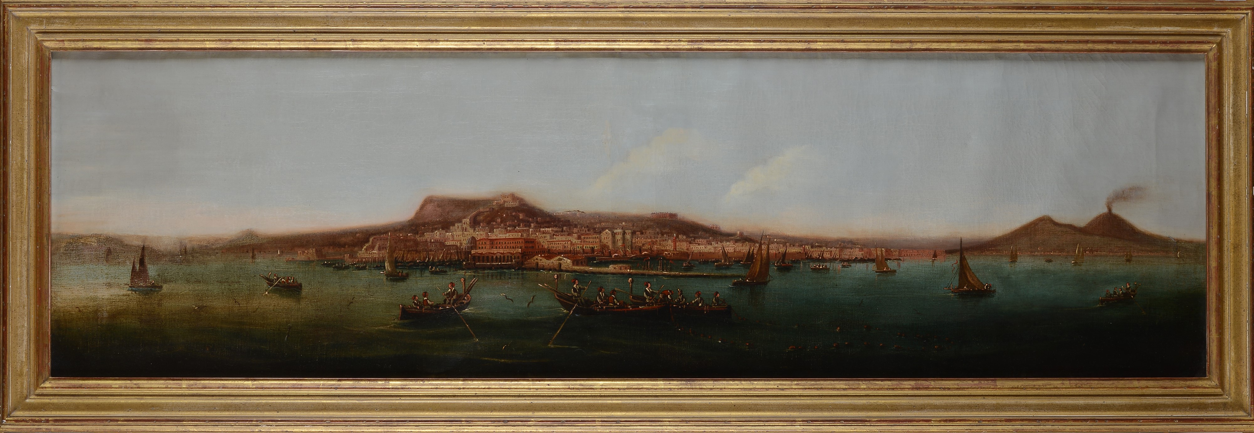 Attr. a Giacinto Gigante - Veduta di Napoli, olio su tela