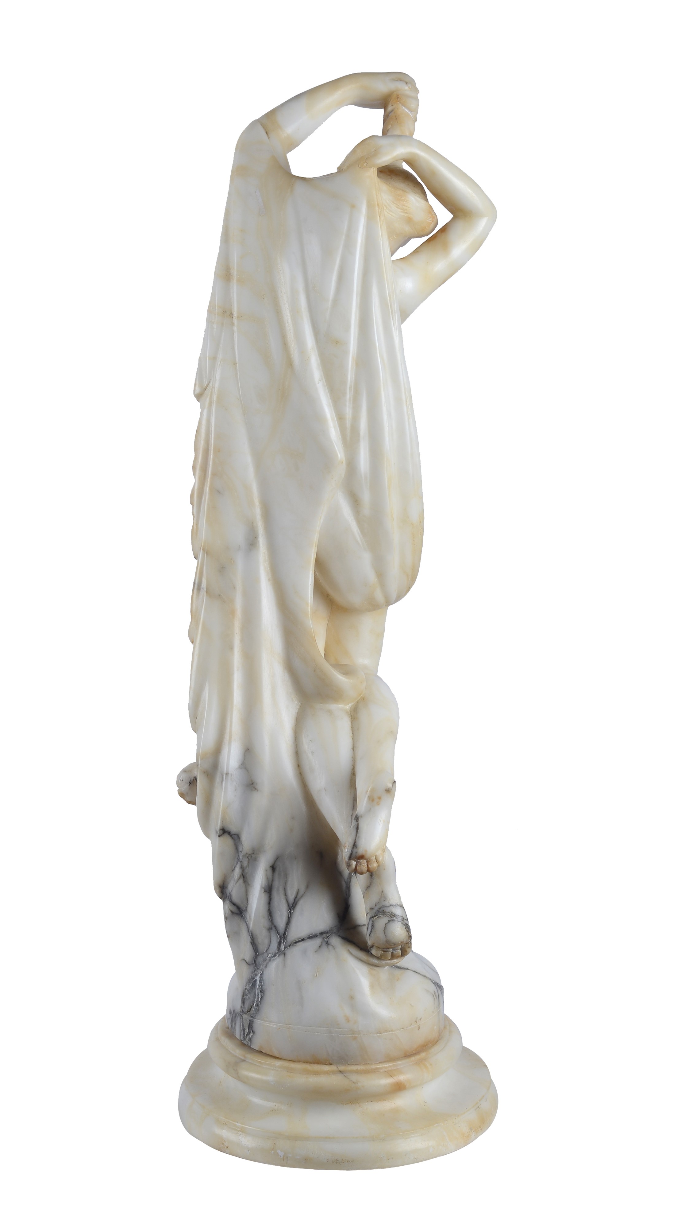 Anonimo, XIX Sec. - Anonimo, Venere e Cupido, scultura in alabastro