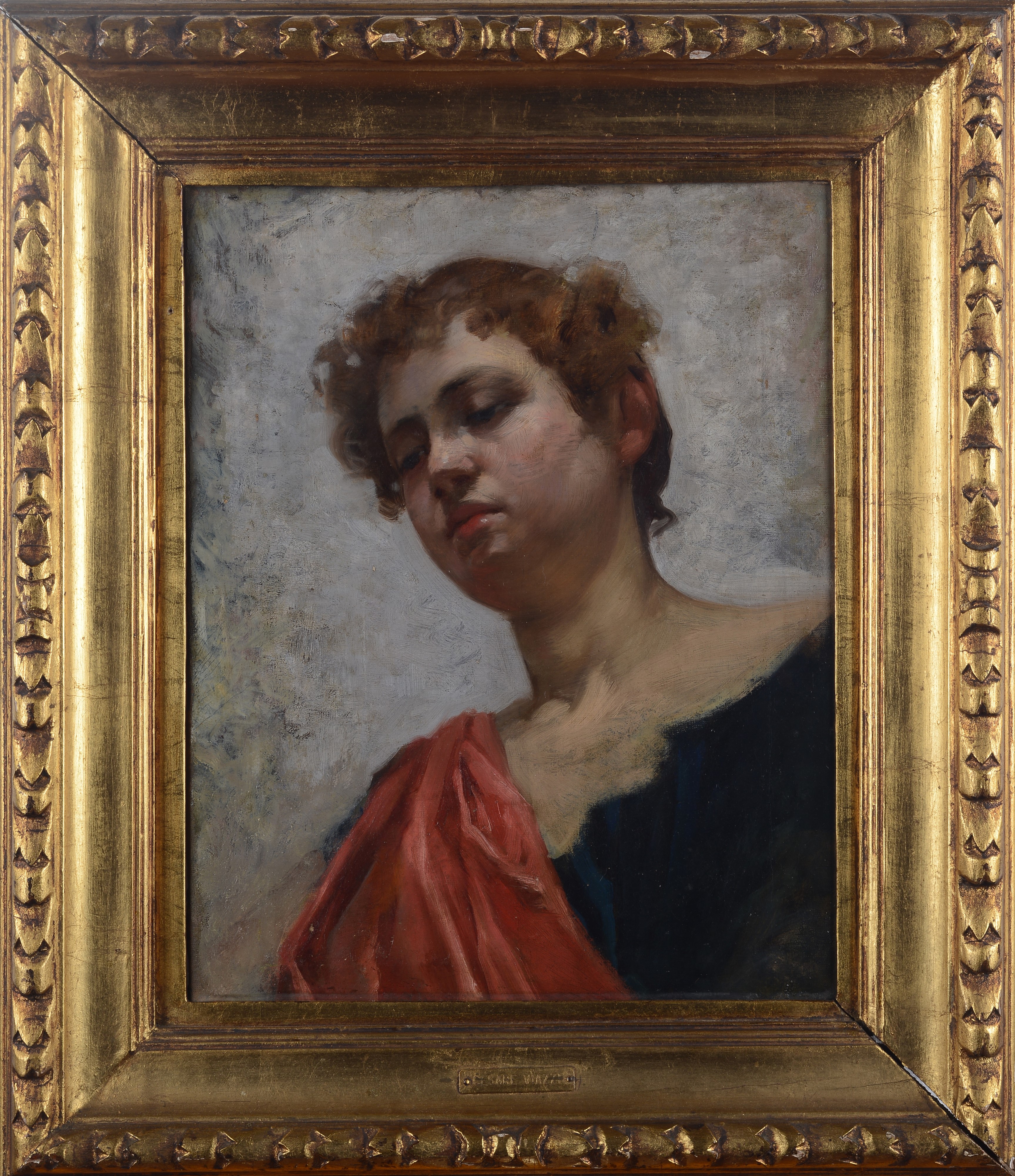 Attr. a Cesare Viazzi - Ritratto, olio su tela