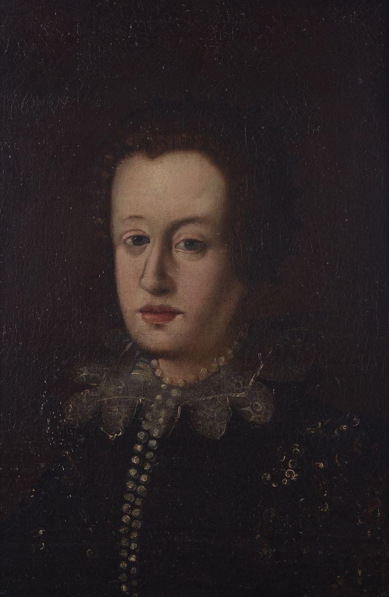 Scuola Toscana, XVII Sec. - Scuola Toscana, XVII secolo, Probabile ritratto di Claudia de' Medici...