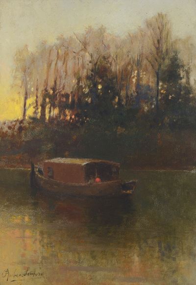 Barcone sul Fiume