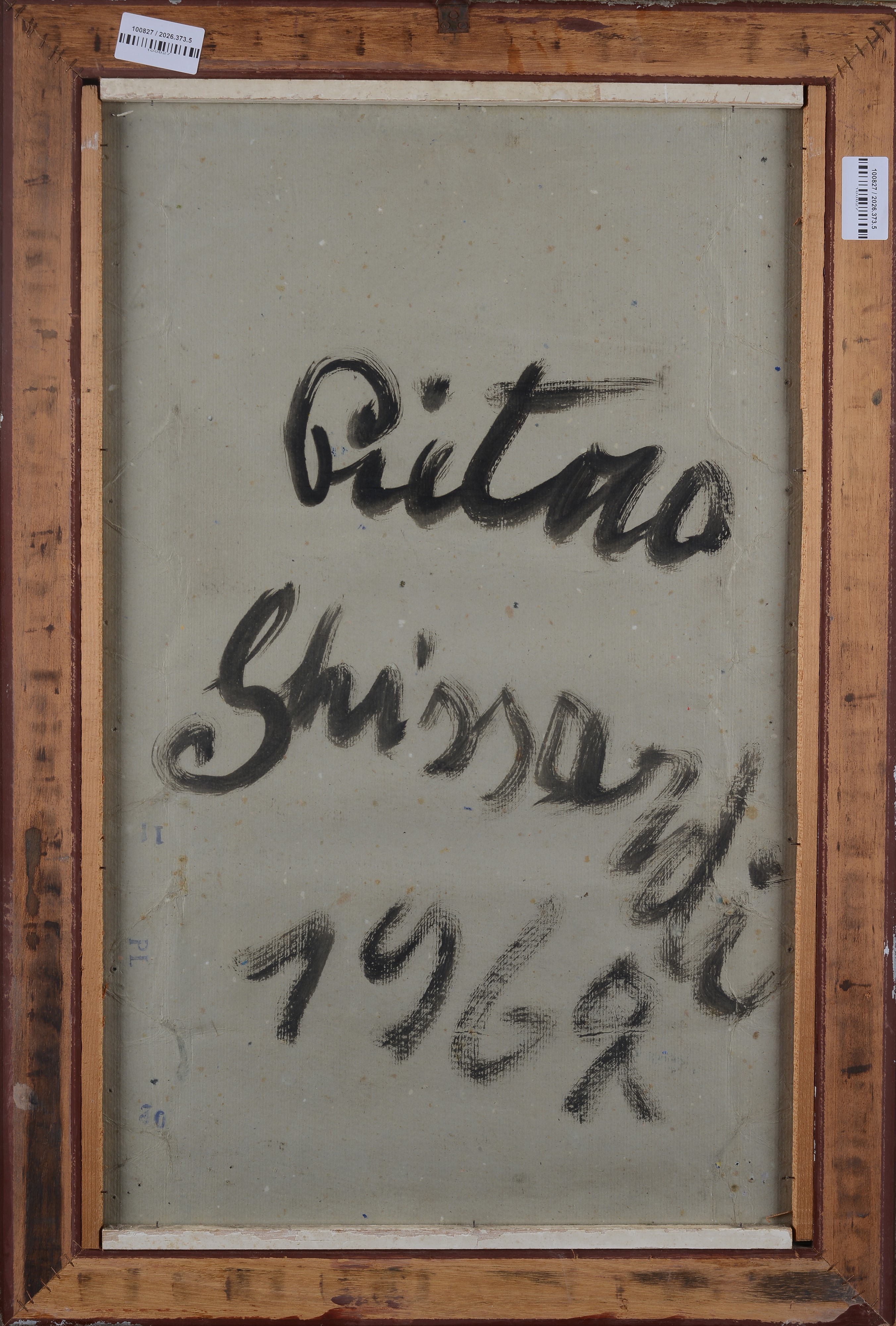 Pietro Ghizzardi - Ritratto (tecnica mista su cartone), 1969