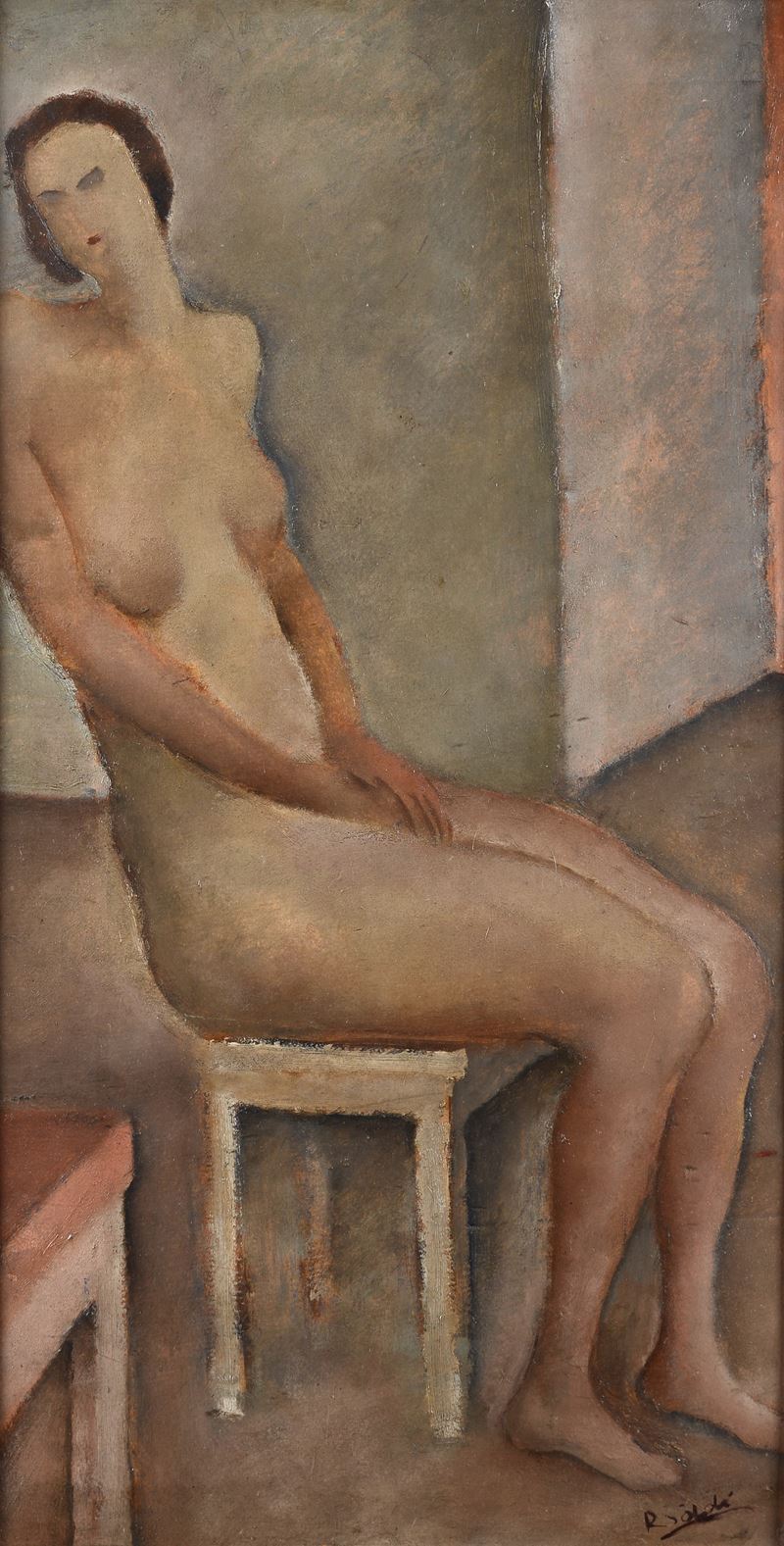 Raoul Soldi - Nudo Seduto