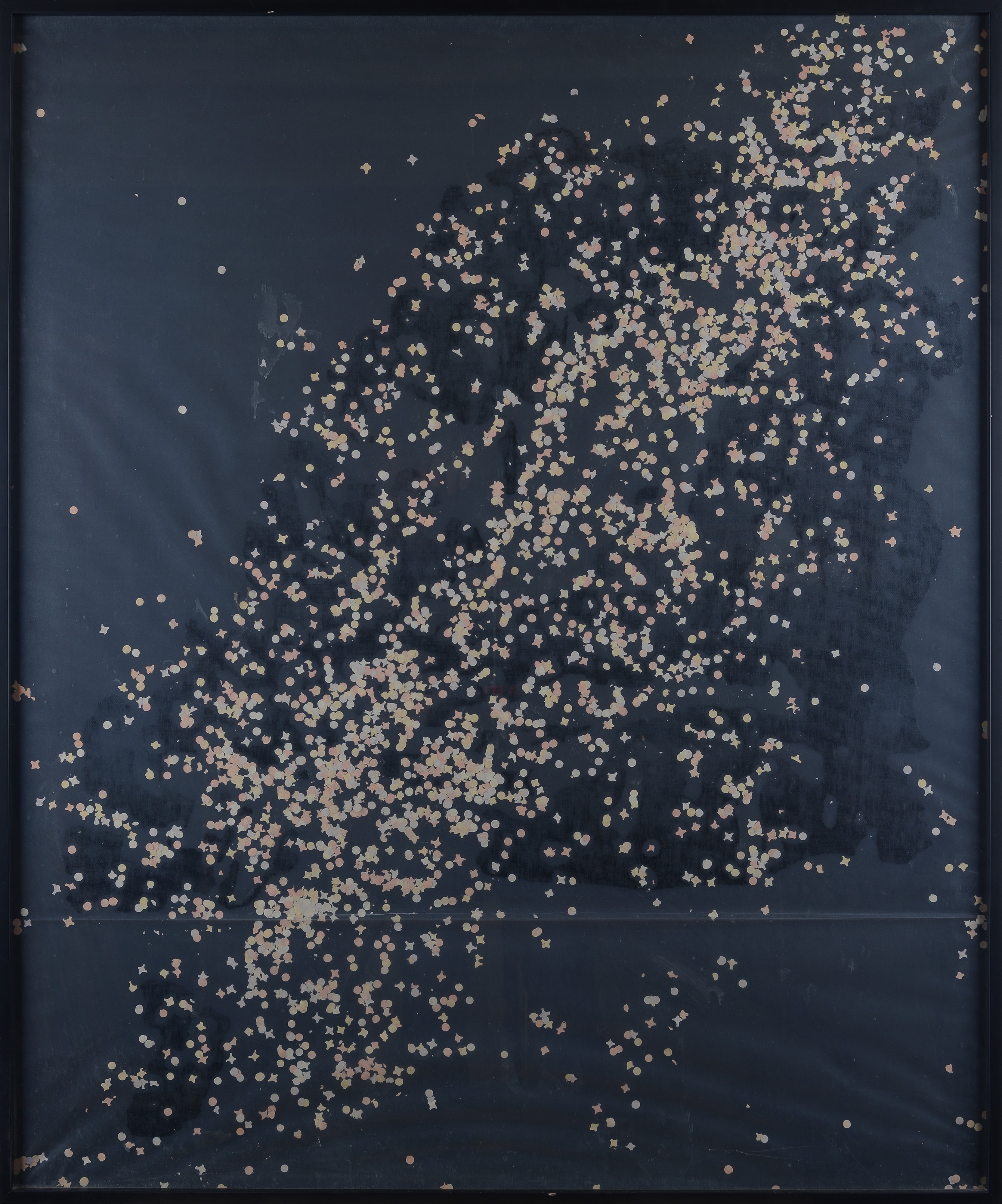 Tano Festa - Coriandoli (acrilico e coriandoli su tela), 1984/1985
