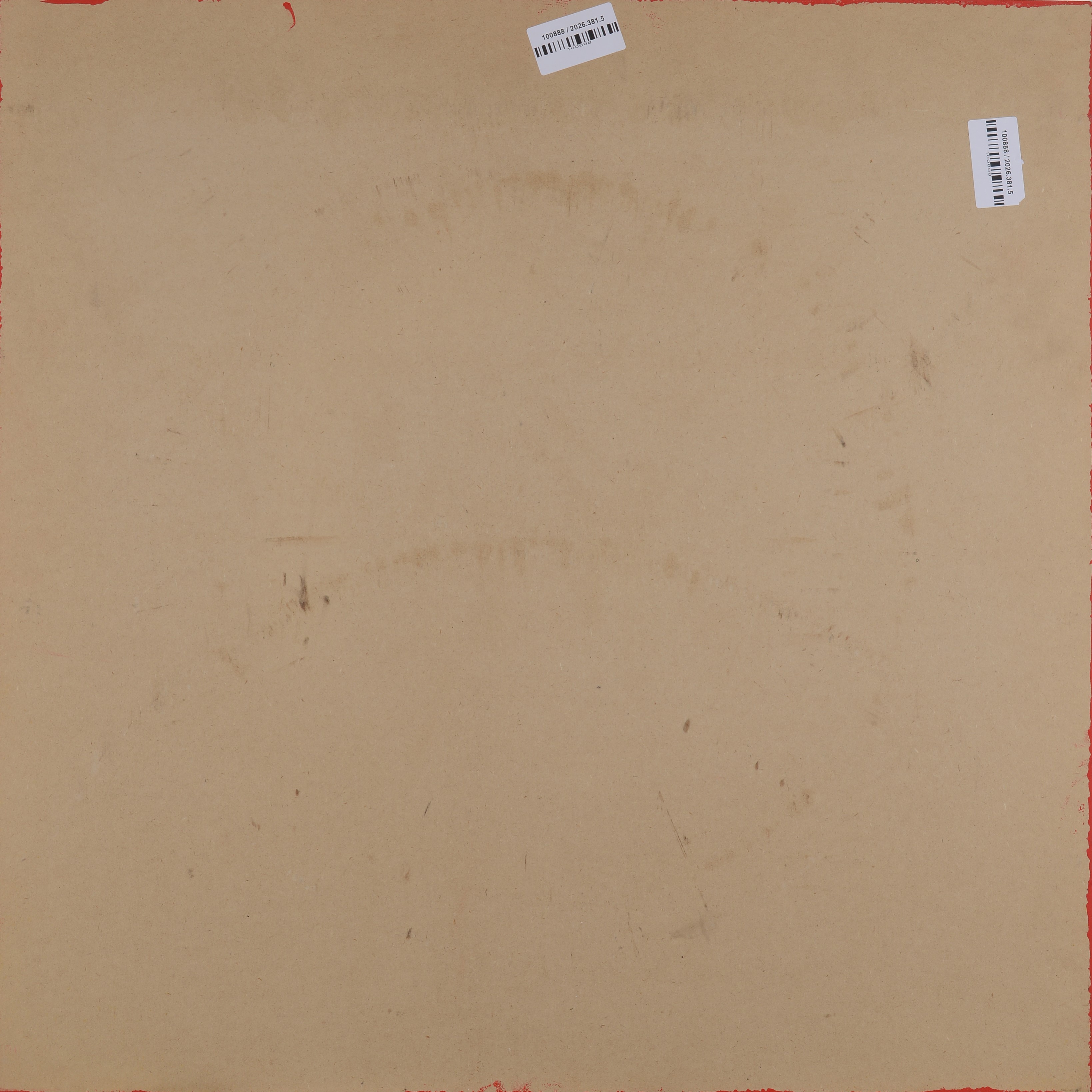 Bernard Aubertin - Dessin de Feu sur table rouge
