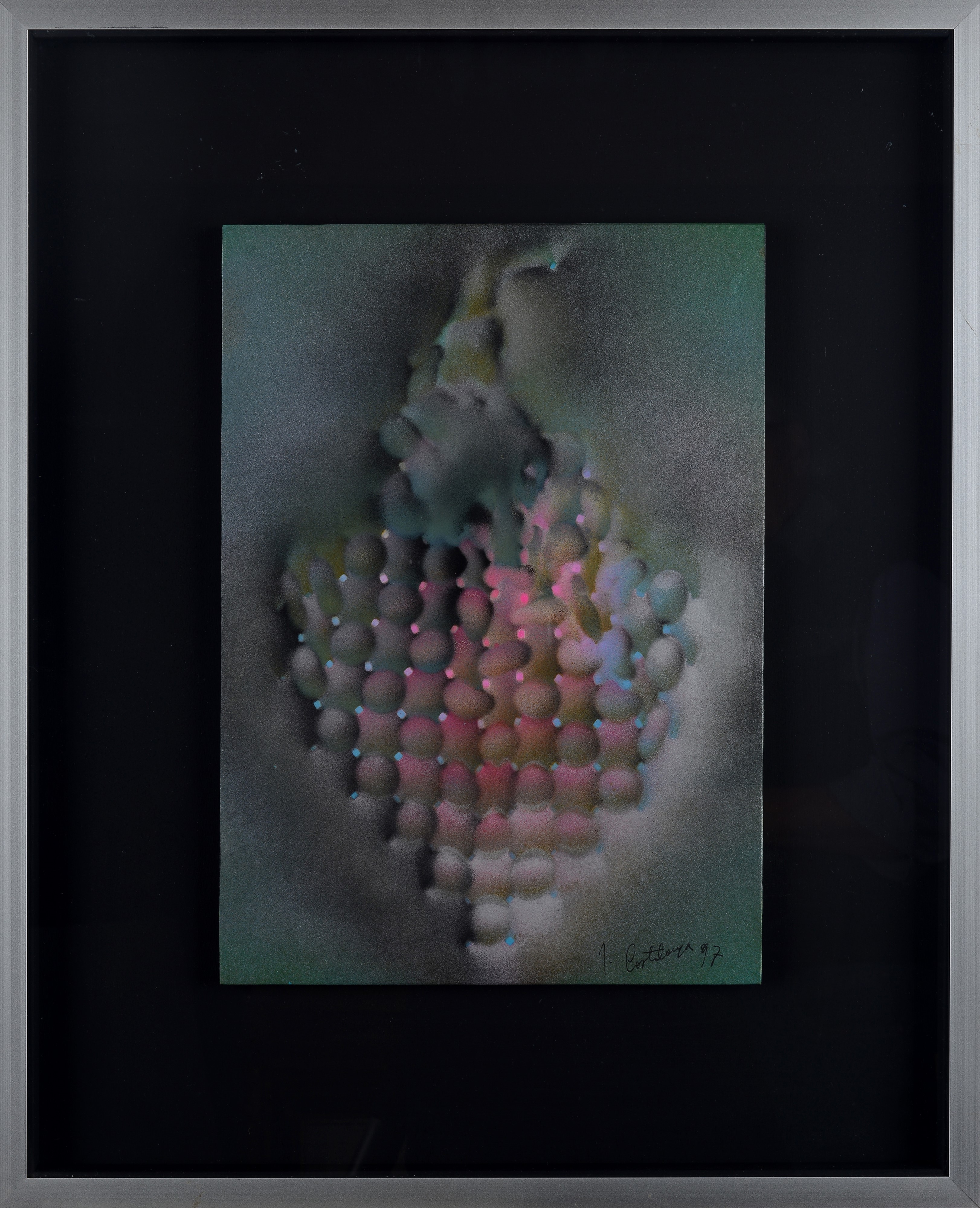 Franco Costalonga - Senza titolo (tecnica mista su cartoncino), 1997