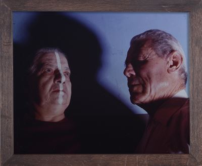 Ritratto magico (fotografia applicata su pannello di cartone), 1978
