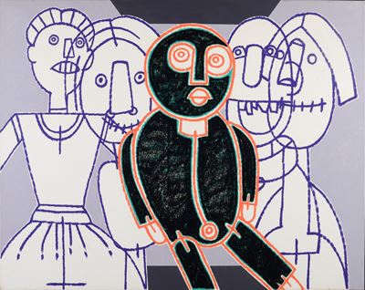 Marionette, tecnica mista su tela (2003)