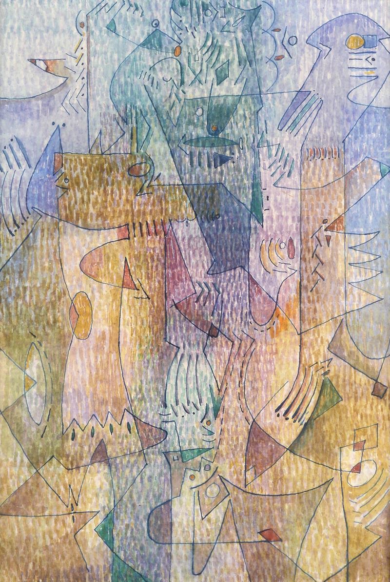 Vincenzo Balsamo - Composizione, acquerelli e inchiostro su cartoncino