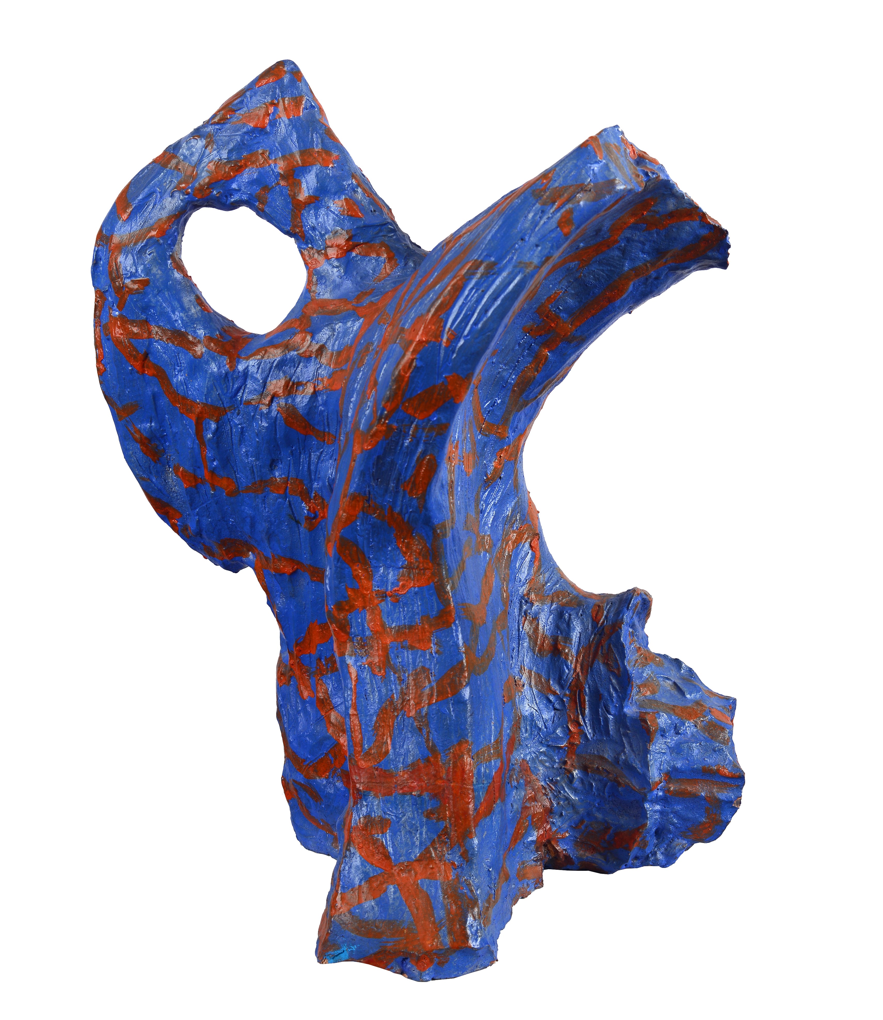 Franca Pisani - Scultura senza titolo in terracotta policroma