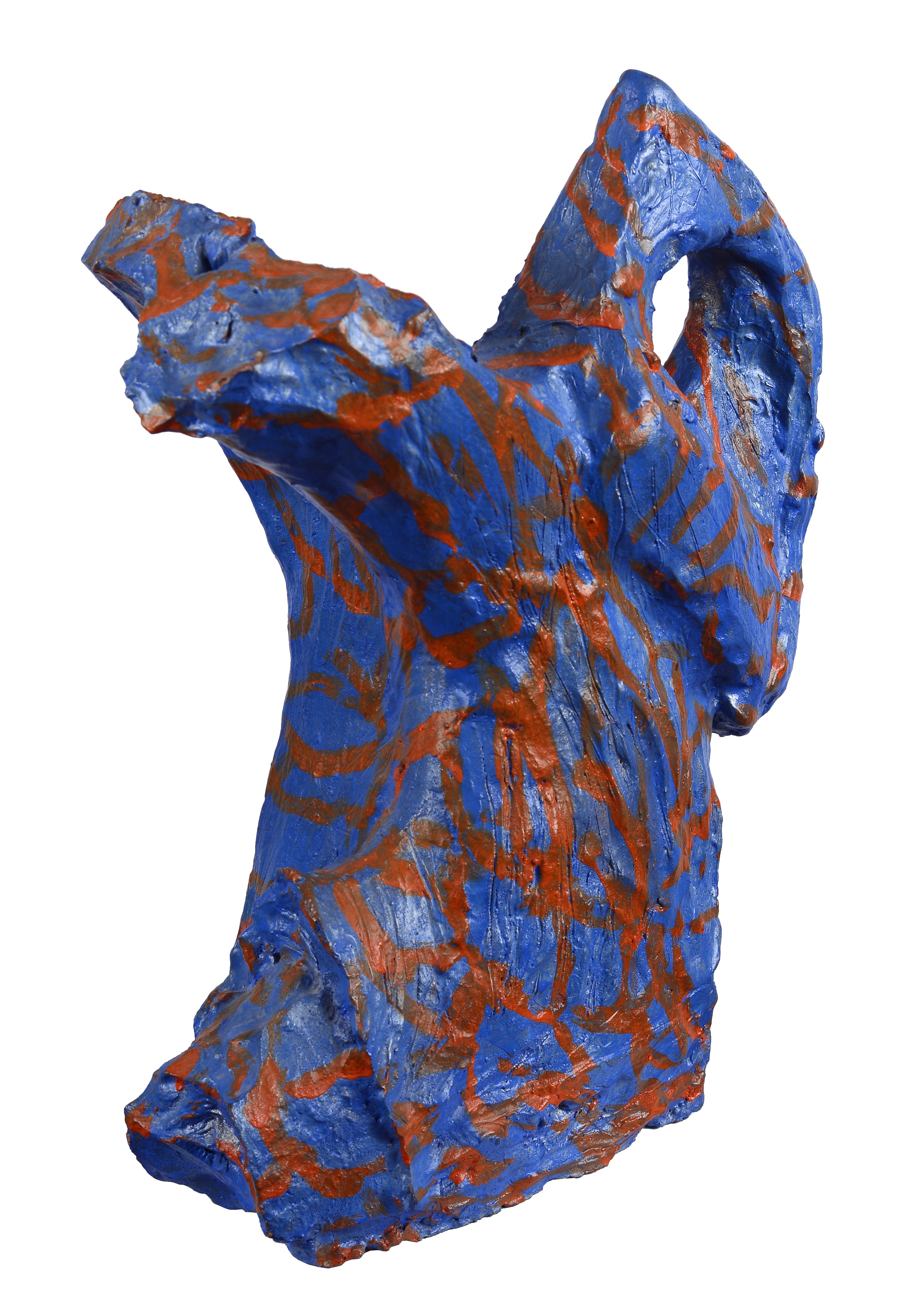 Franca Pisani - Scultura senza titolo in terracotta policroma