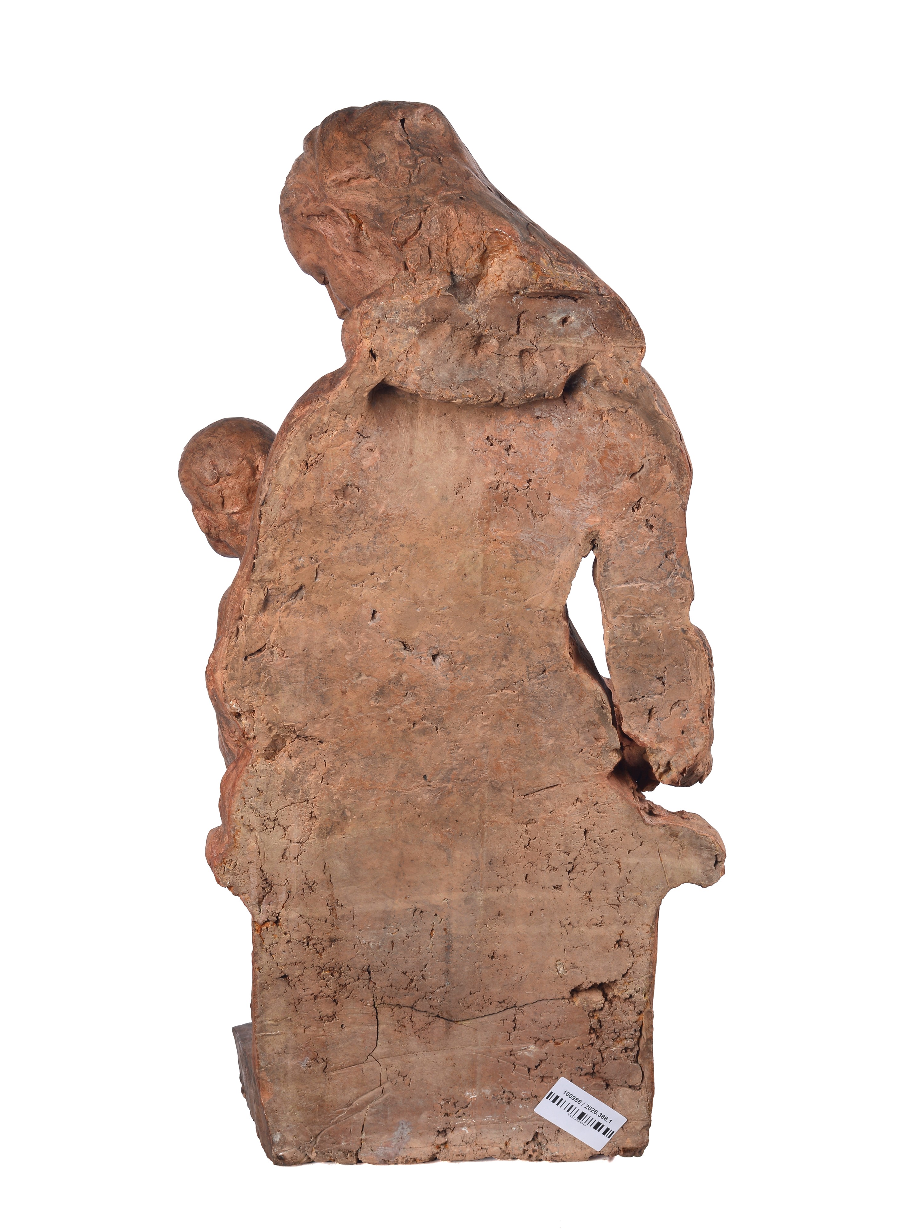 Anonimo, XIX Sec. - Anonimo, XIX secolo, Maternità, scultura in terracotta policroma