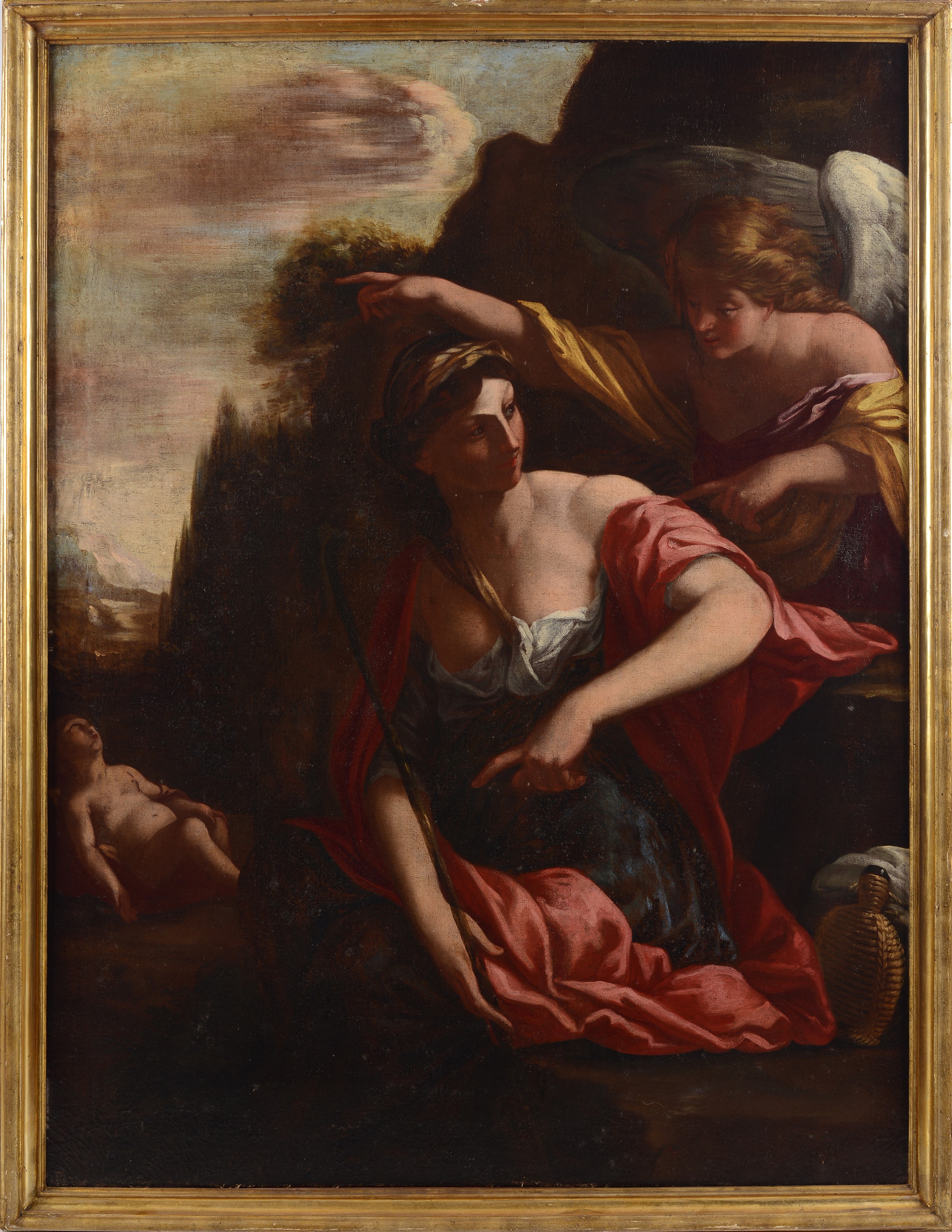 Ambito di Pietro Paolini - Agar e l'angelo, olio su tela