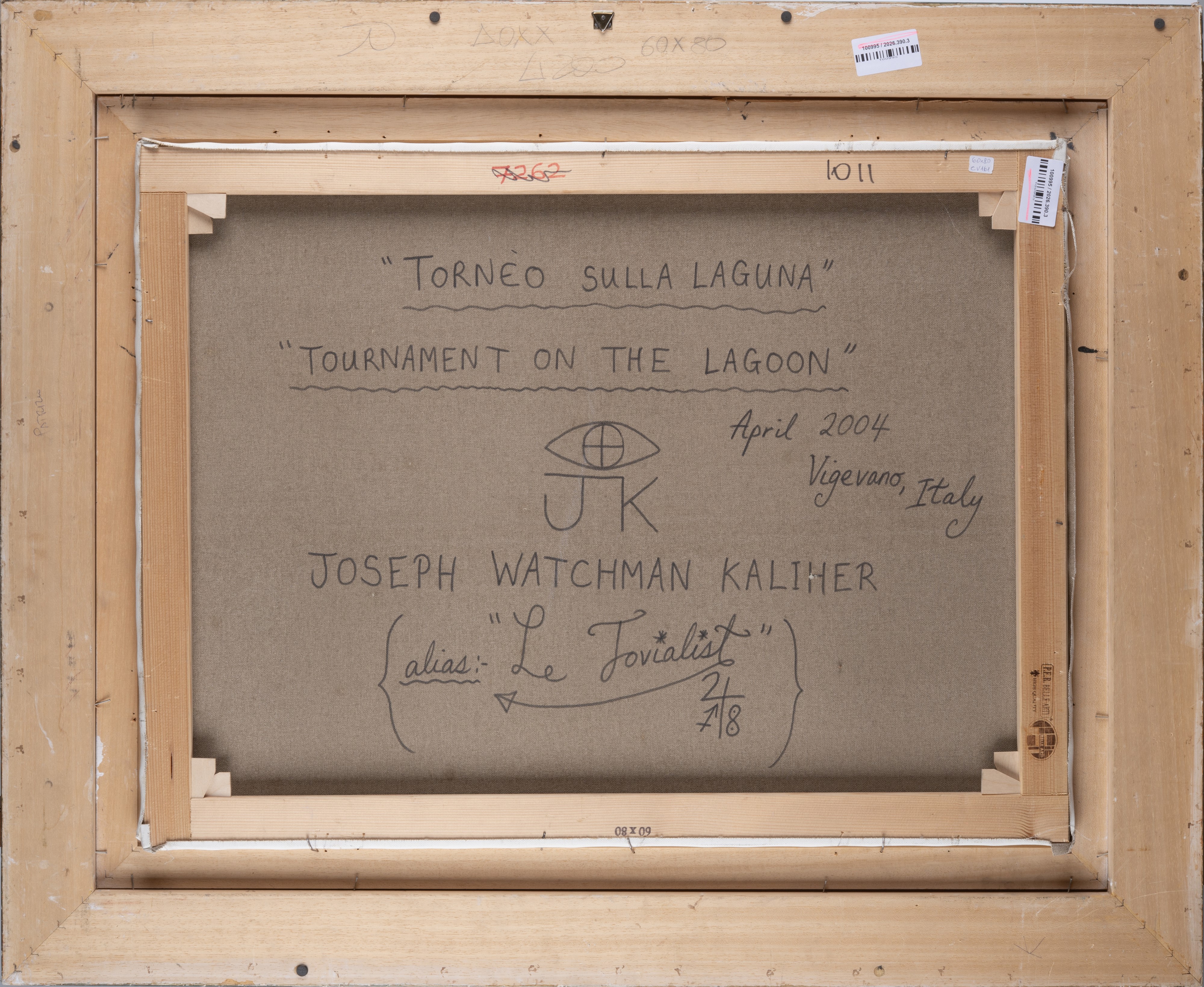 Joseph Kaliher - Torneo sulla laguna, olio su tela