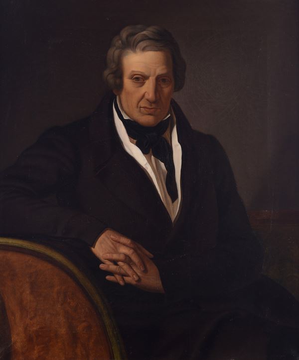 Anonimo, XIX sec. - Male portrait